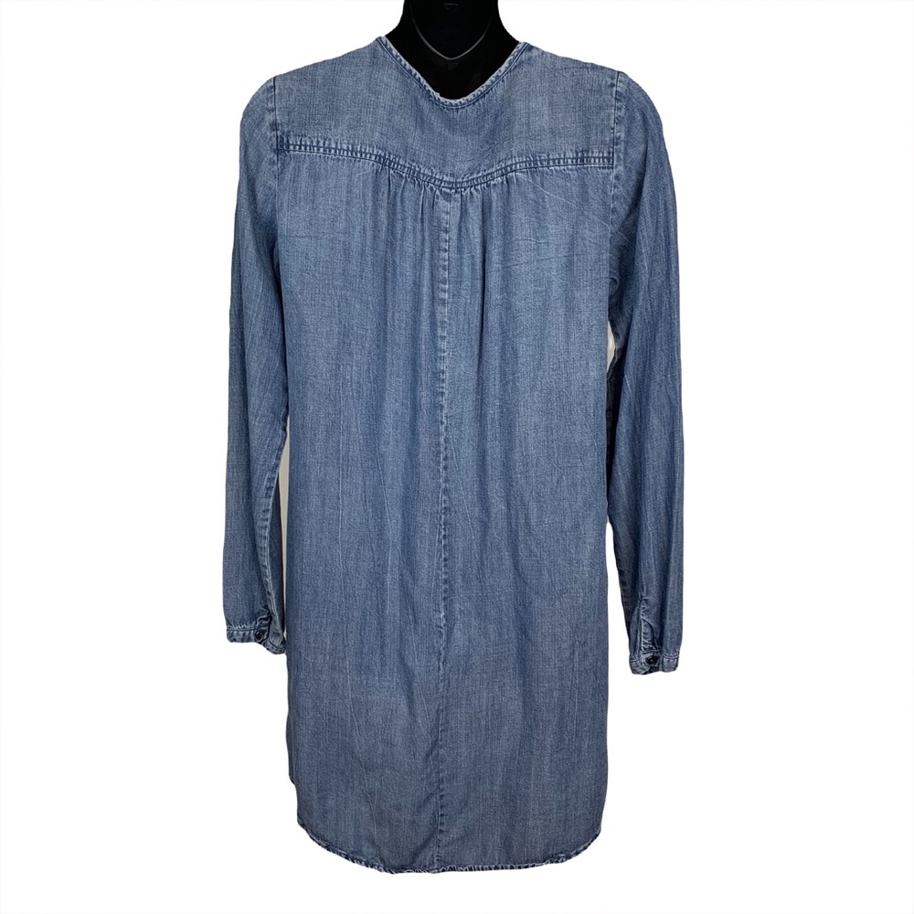 Lovestitch Womens Blue Tercel Split Neck Shift Dress Size S - Picture 3 of 7